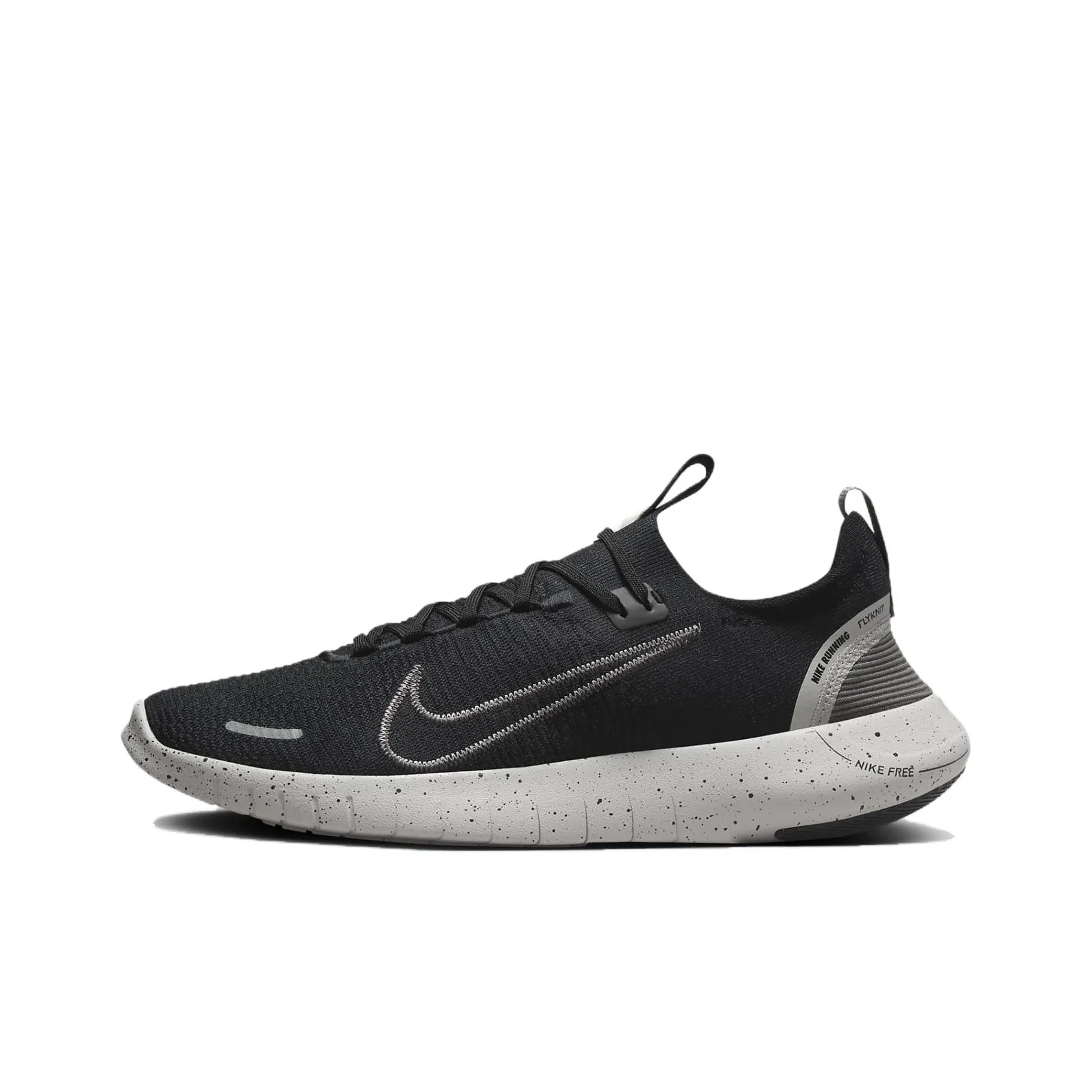 Nike Free RN Устойчивый к истиранию Дышащие Низкие Беговые кроссовки Мужские Черные