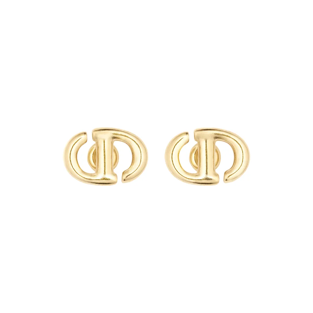 DIOR Metal Stud Earrings Women's