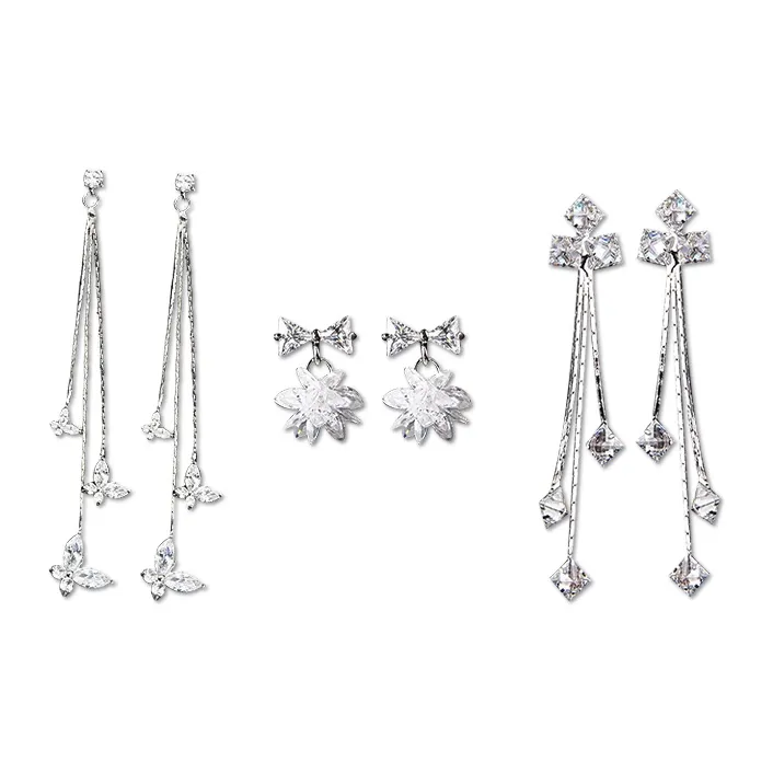 Серьги-гвоздики из серебра 925 пробы DJIN женские