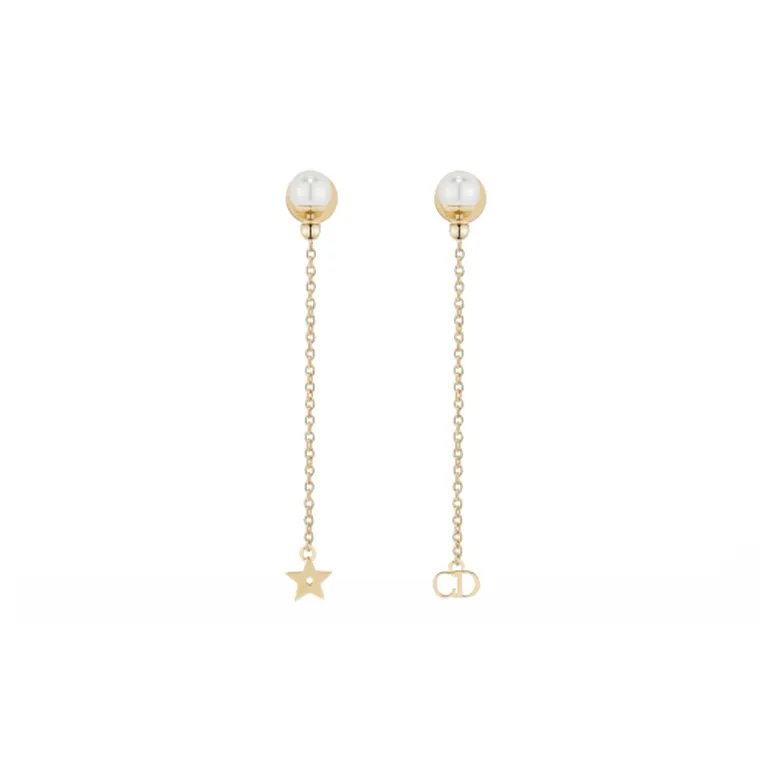DIOR Metal Stud Earrings Women's