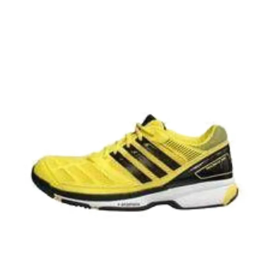 Adidas Cushioning, Wear Resistant Low Top Badminton Shoes Men's Yellow Black