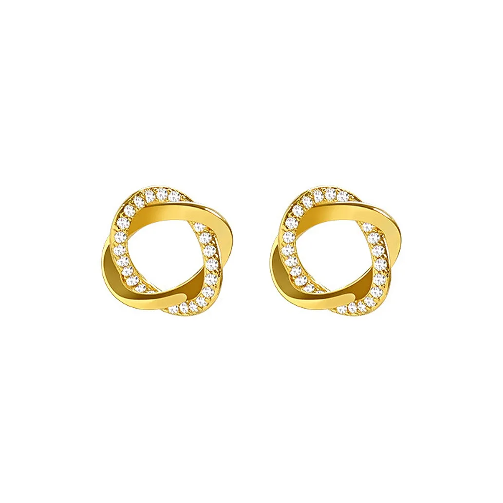 AWD Серьги-гвоздики Золотые Женские