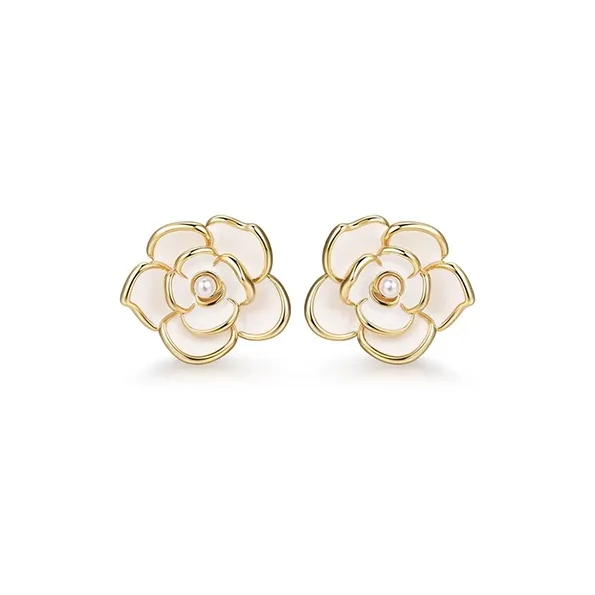 Kevni Серебро S925 Стержень Серьги-гвоздики Женские