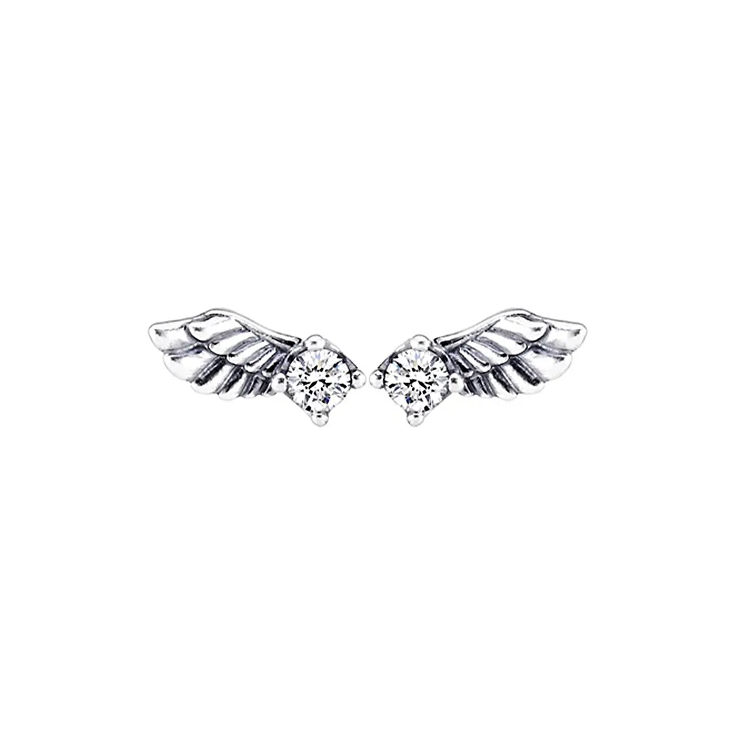 Pandora 925 Sterling Silver Stud Earrings Women's Silver