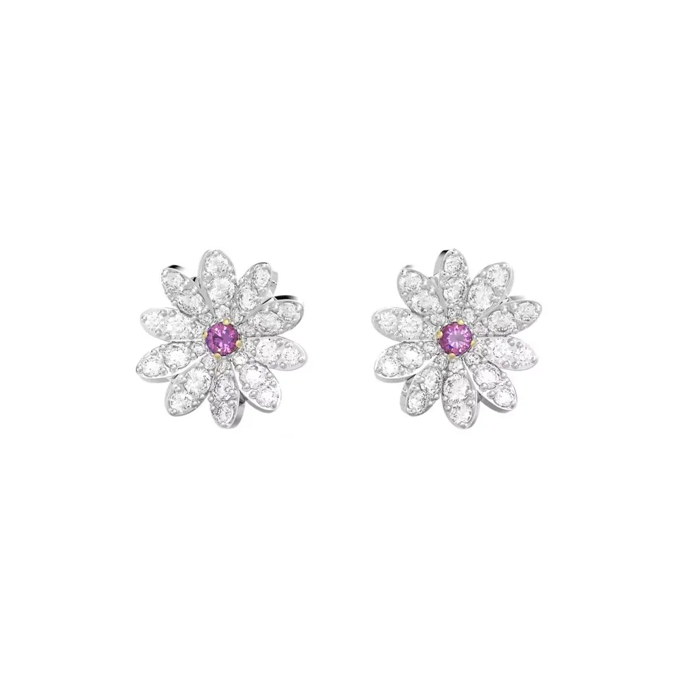 Swarovski Eternal Flower Metal Stud Earrings Women's