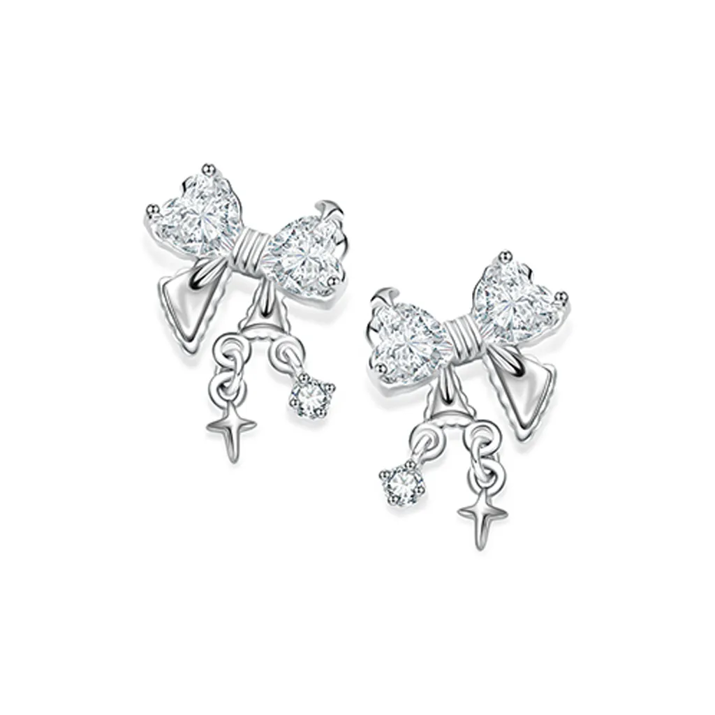 Asia Star Сплав 925 стерлинговое серебро серьги-гвоздики женские