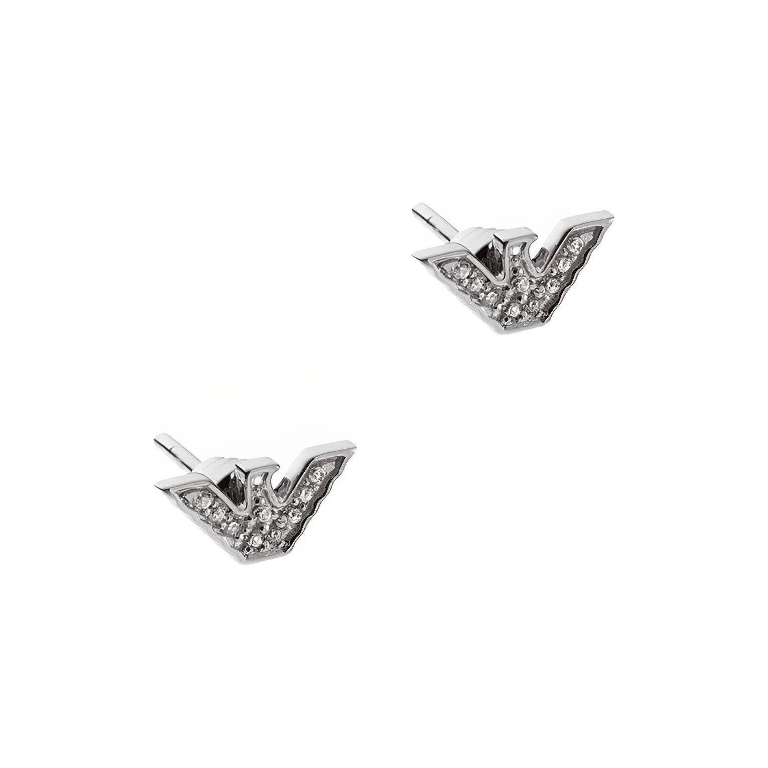 EMPORIO ARMANI 925 Sterling Silver Stud Earrings Women's
