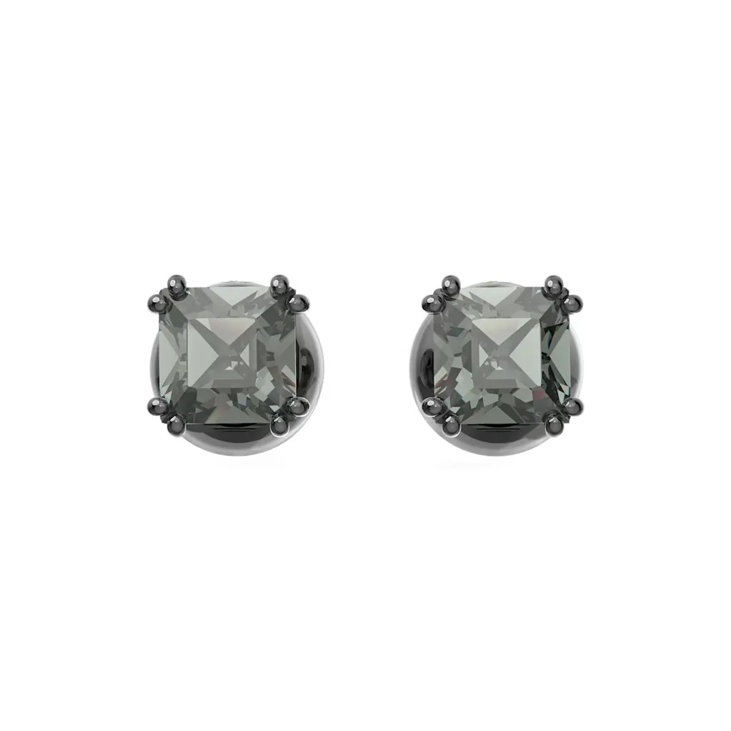 Swarovski Millenia Серьги-гвоздики с родиевым покрытием искусственный кристалл женские черный