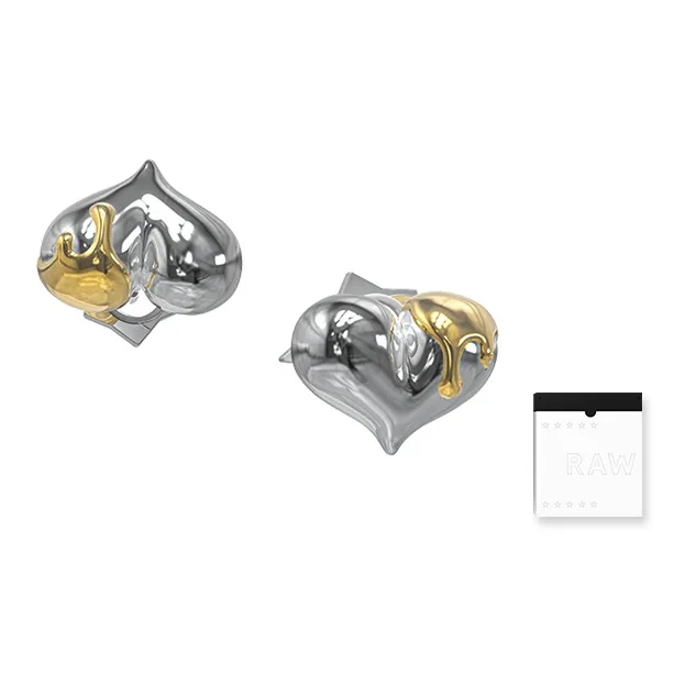 RAWNESS Титановые стальные серьги-гвоздики женские