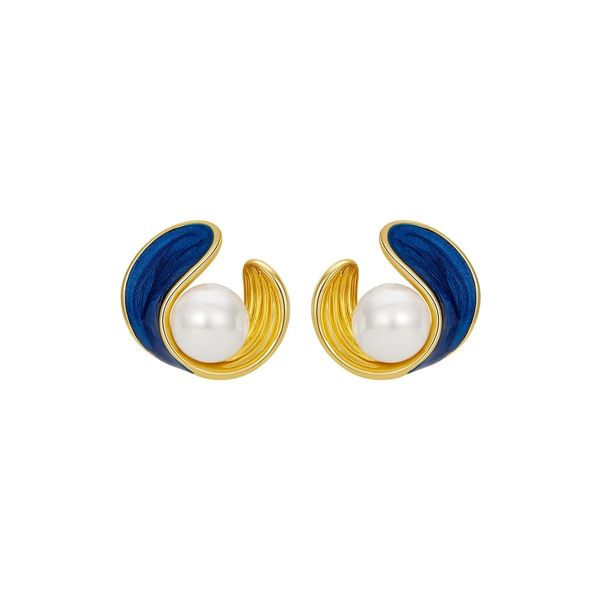 HMZ Искусственная жемчужина Серьги-гвоздики Женские