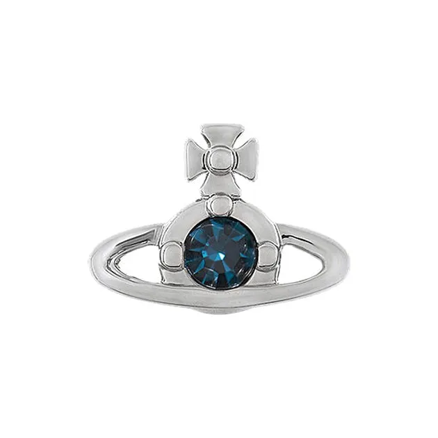 Vivienne Westwood Crystal Stud Earrings Unisex Silver