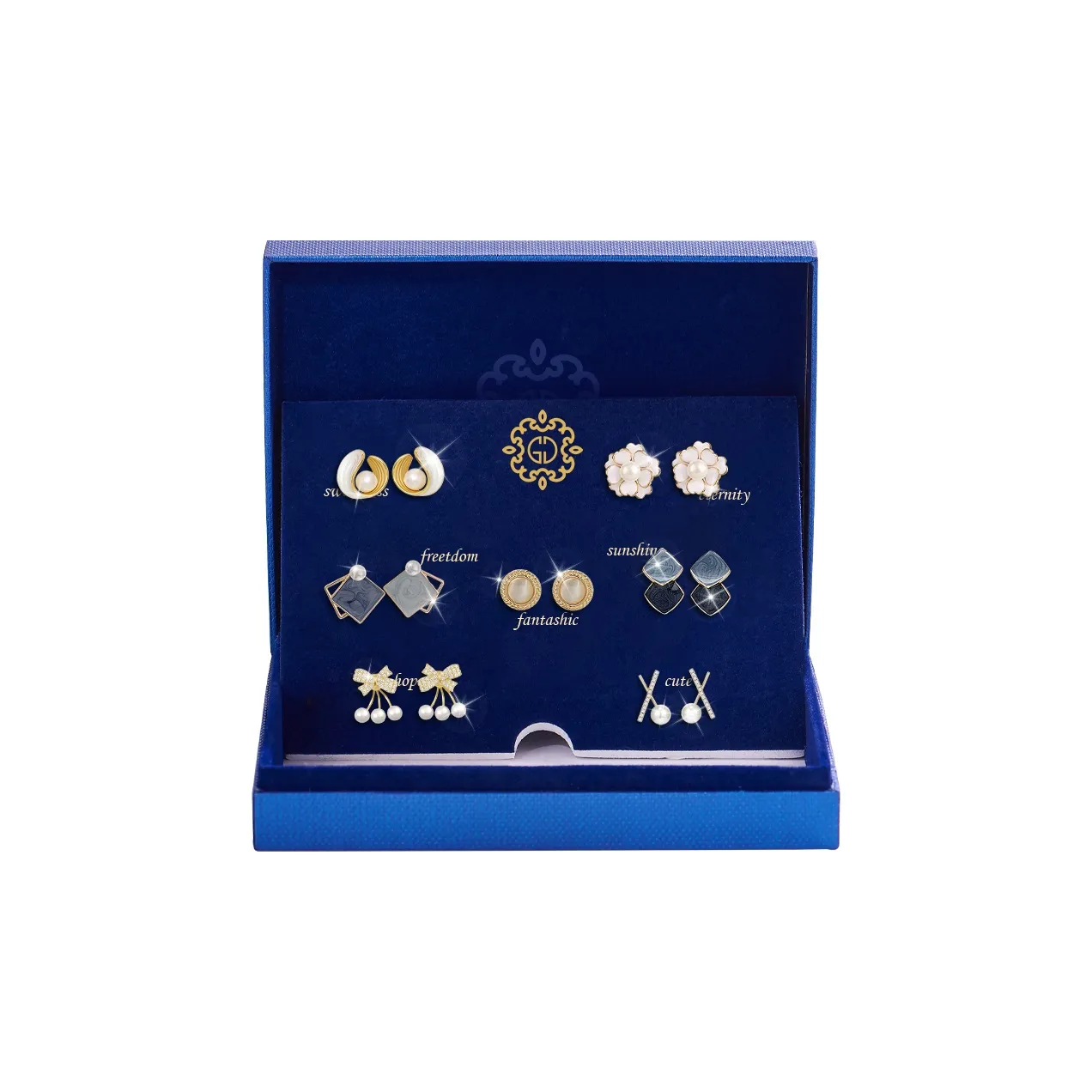 Серьги-гвоздики из серебра 925 пробы DJIN женские