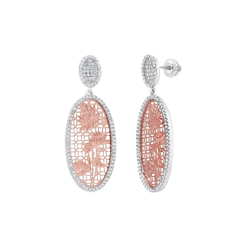 Carlo Bianca Серьги-гвоздики с цирконием и 925 пробы стерлингового серебра для женщин