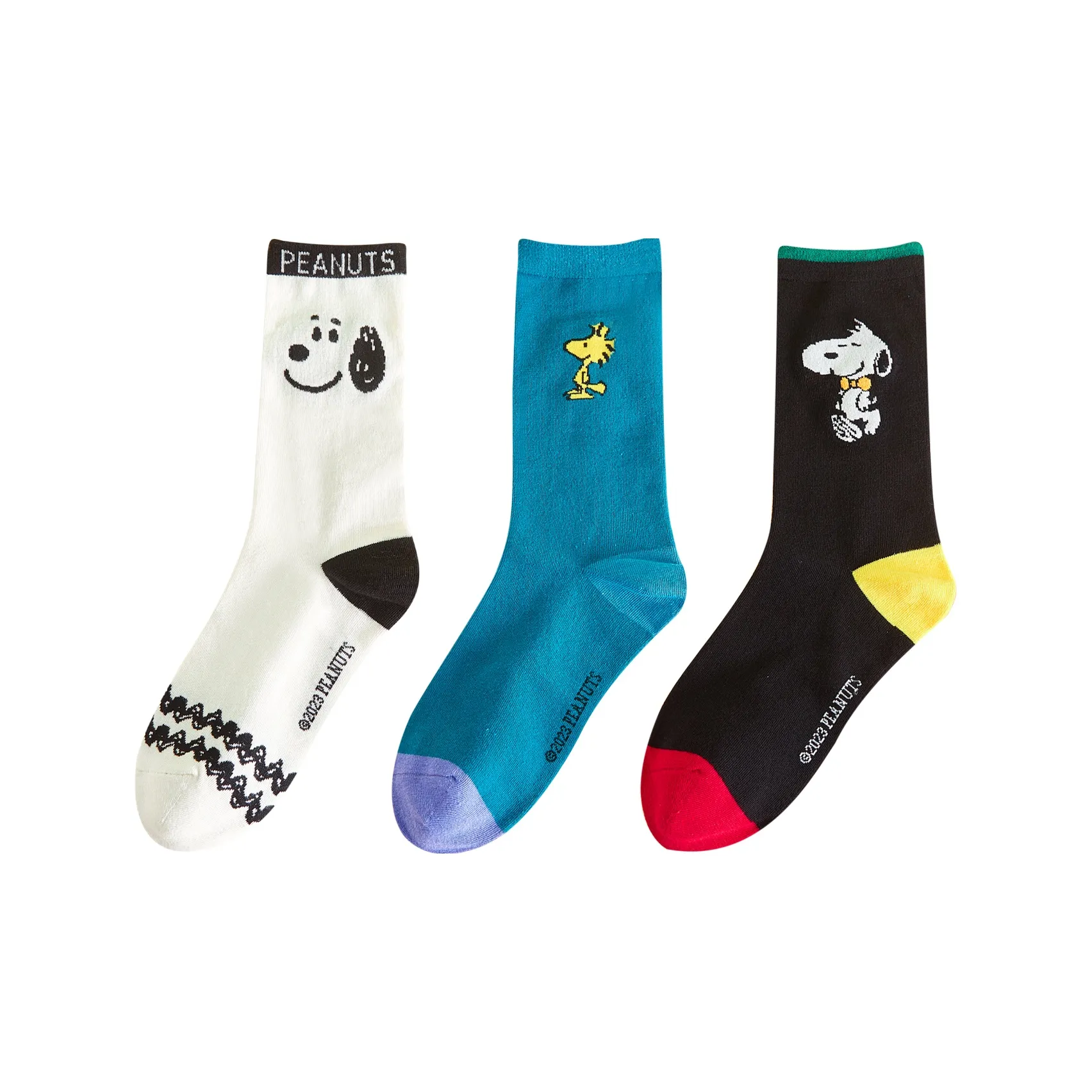 YSO x SNOOPY Mid Calf Socks Unisex 3 Pack