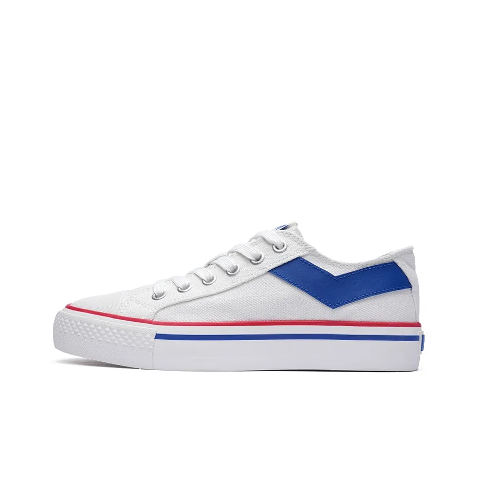 PONY Shooter Slip-resistant и Breathable Low-Top Canvas Shoes Unisex White Blue