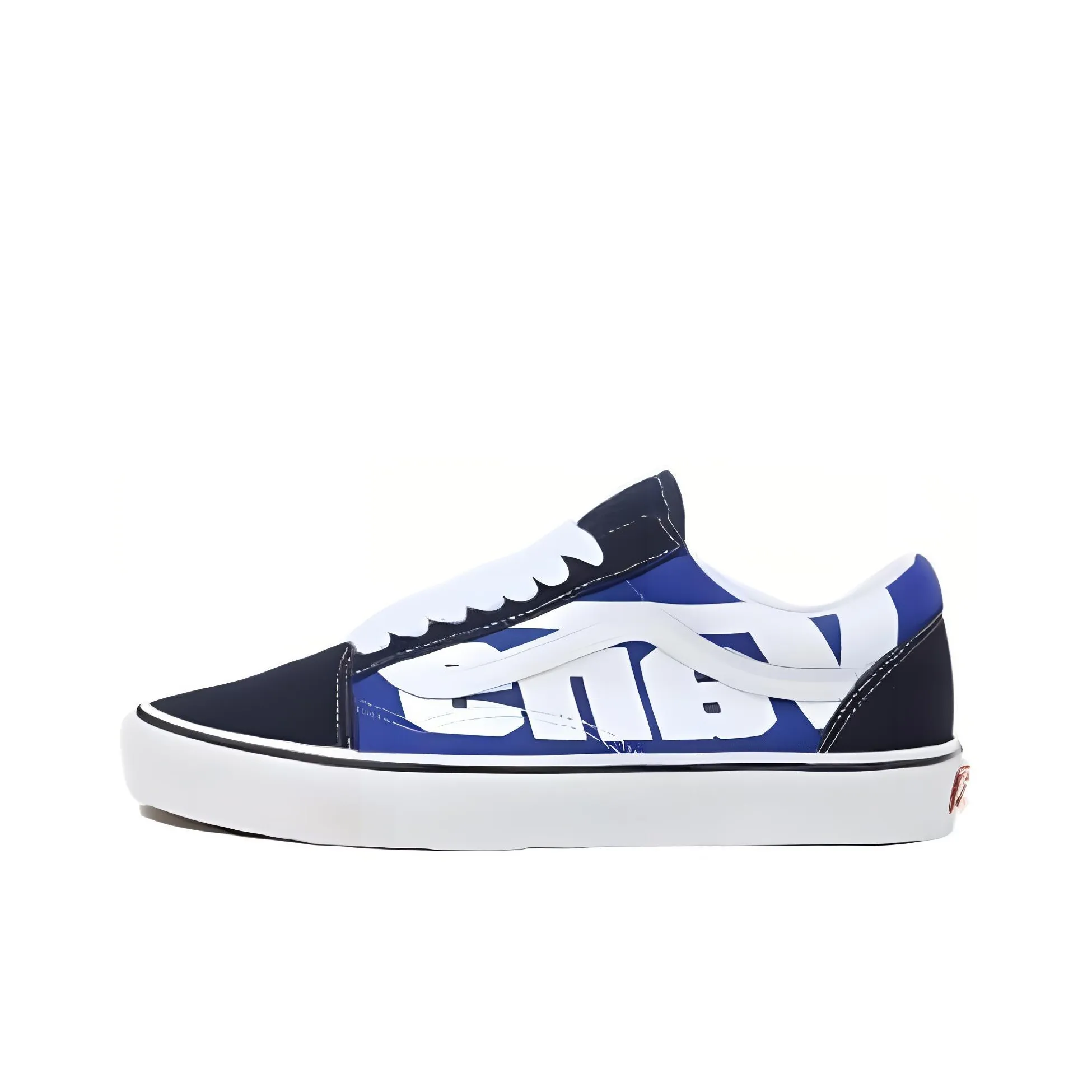 Vans Old Skool Collection Low Top Skateboard Shoes Unisex Black Blue