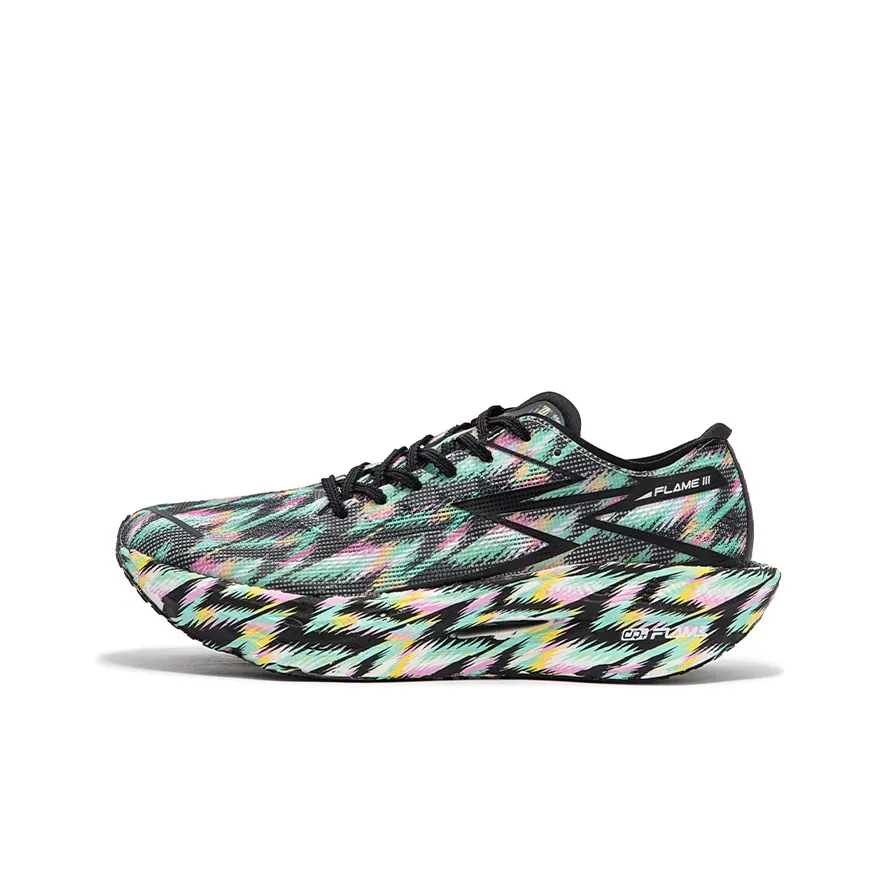 361° Fly Burn 3 Cushioning Anti Slip Wear Resistant Breathability Low Top Running Shoes Garavani Unisex Black Green