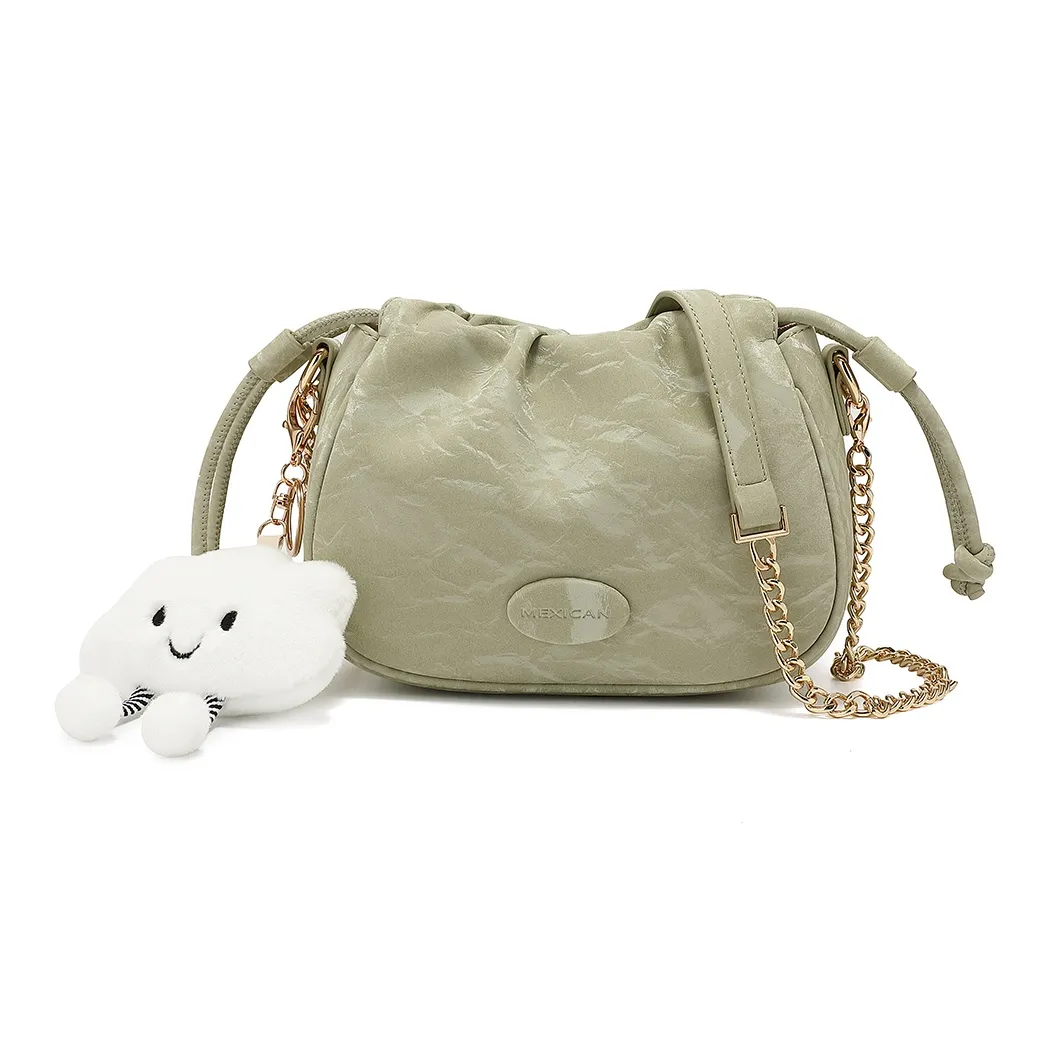 MEXICAN ПУ (полиуретан) Сумка через плечо Сумка на плечо Седло Сумка Сумка на плечо Сумка с цепочкой Женская Светло-зеленый Абрикос Молочно-белый