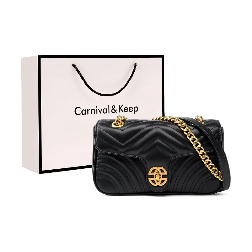 Carnival Keep Сумка через плечо из коровьей кожи сумка на плечо обычная женская черный экрю