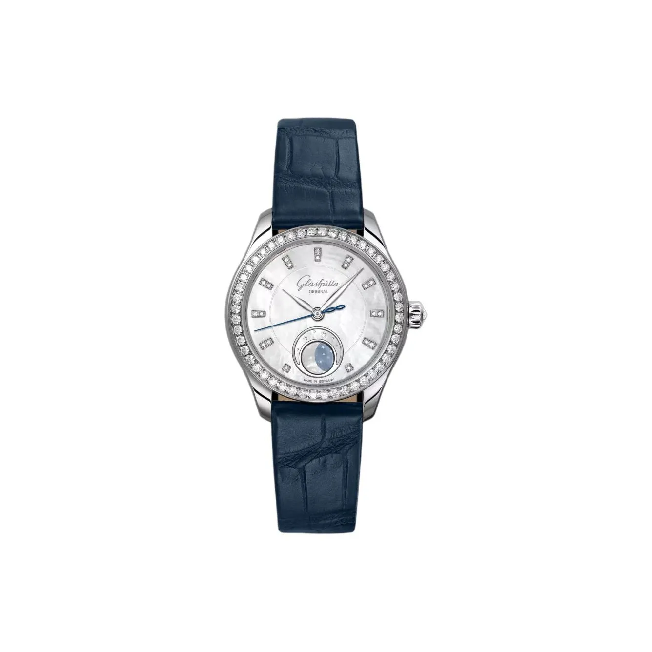 GLASHUTTE ORIGINAL LADY Automatic Mechanical Movement Women's Watch Watch 32.5mm White Dial Stainless Steel Case