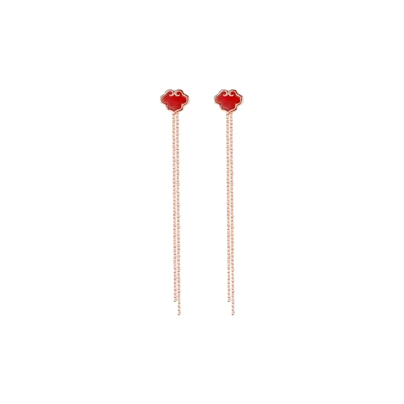 WAW Серьги с золотым покрытием медью цирконом женские золото