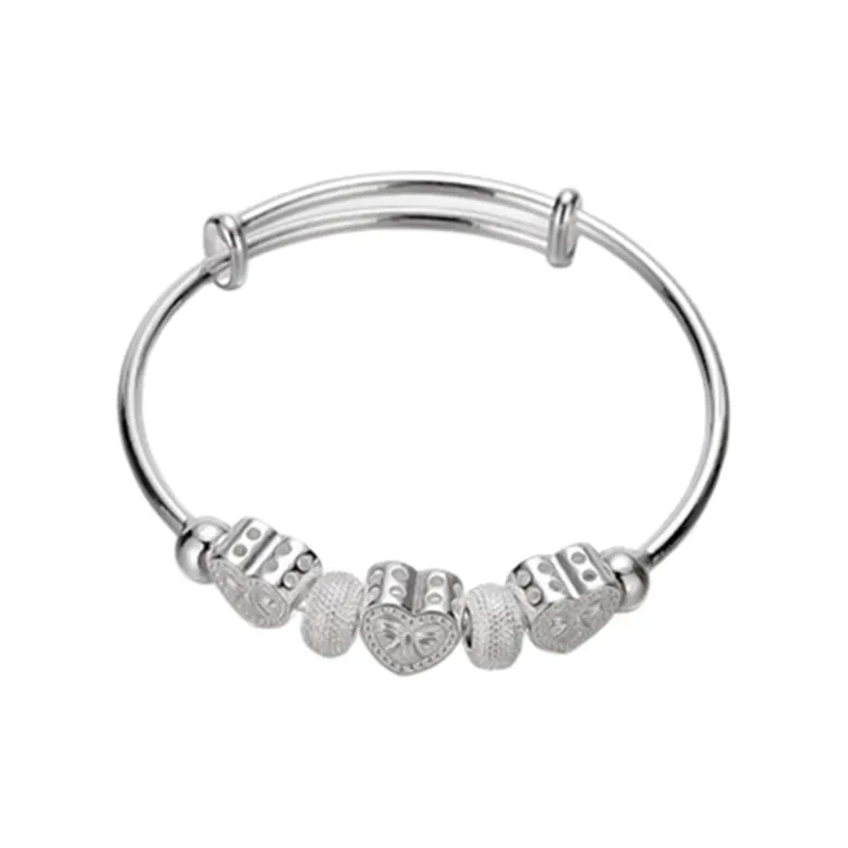 NOMK Регулируемый Сердце PUSH Pull Браслеты Женские