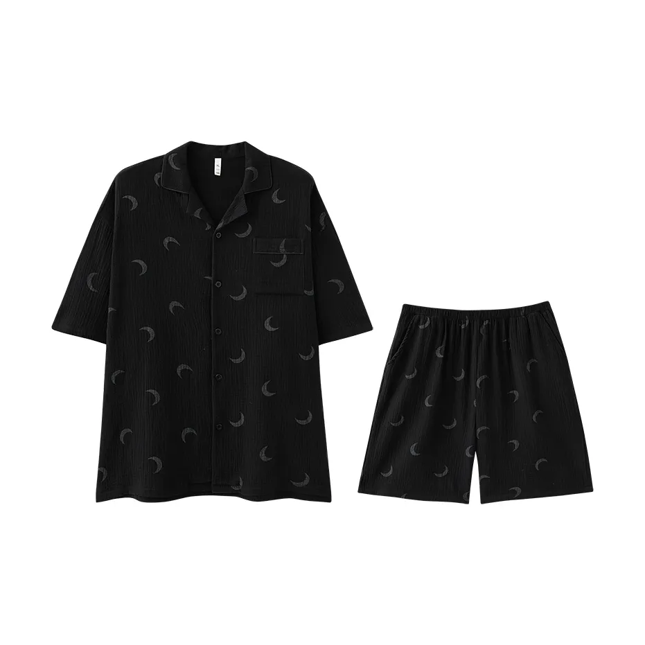 Tianmicat Pajama Set Men's Black