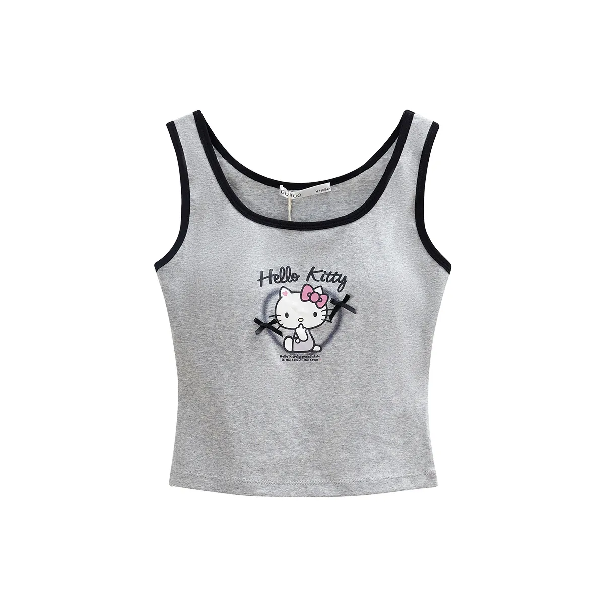 GUKOO x X HelloKitty Tank Tops Women's Lead Gray