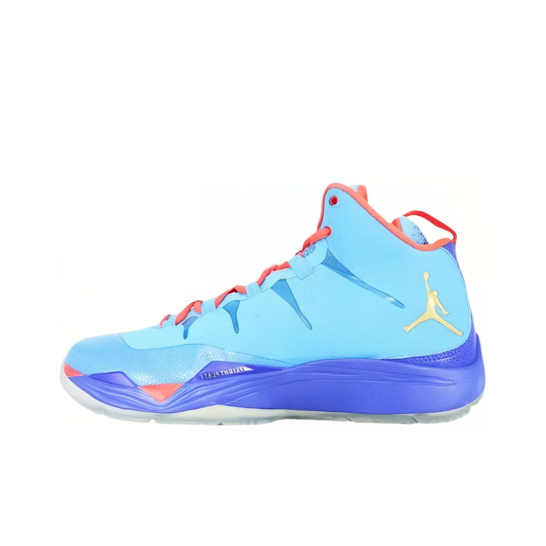 Джордан Super Fly 2 Амортизаторы Нижняя юбка Резистентный MID Баскетбольные кроссовки Унисекс Синий