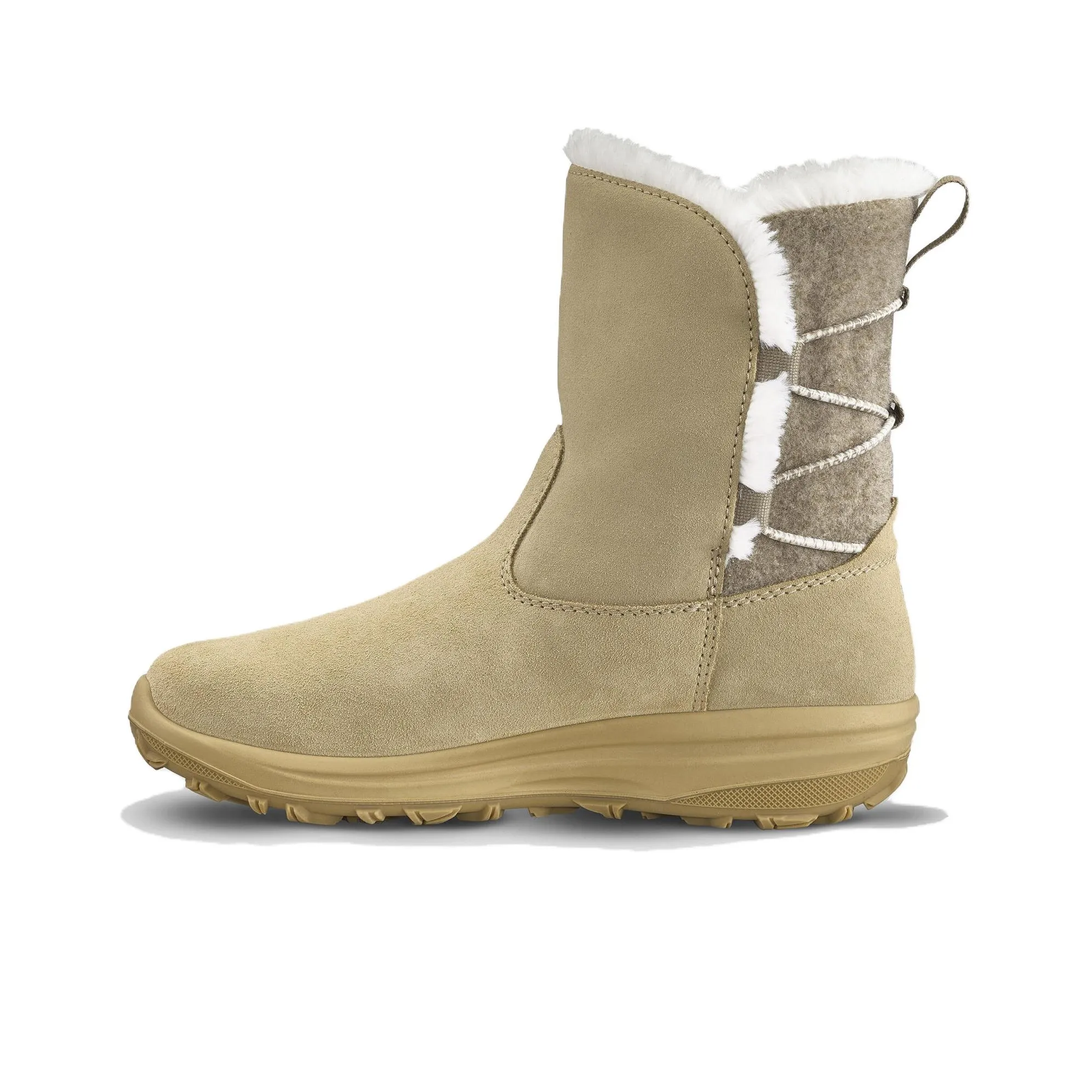 DECATHLON SH500 Термический Водонепроницаемый Устойчивый к истиранию Амортизация Колено Высокие Сноубутсы Женские Молочно-чайный