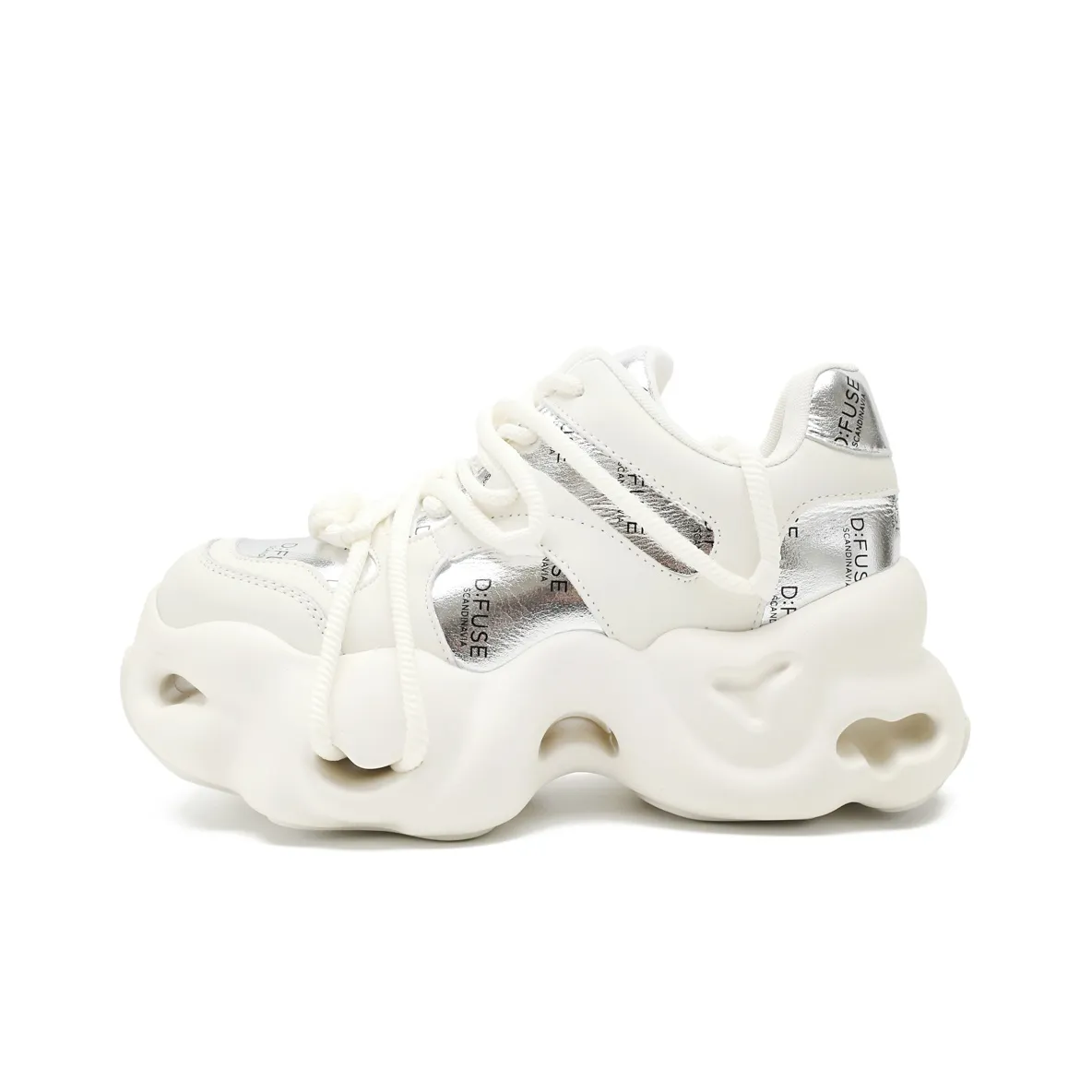 D Fuse SCANDINAVIA Пухлые туфли с амортизаторами противоскользящие устойчивые к истиранию низкий топ кроссовки с толстой подошвой женские