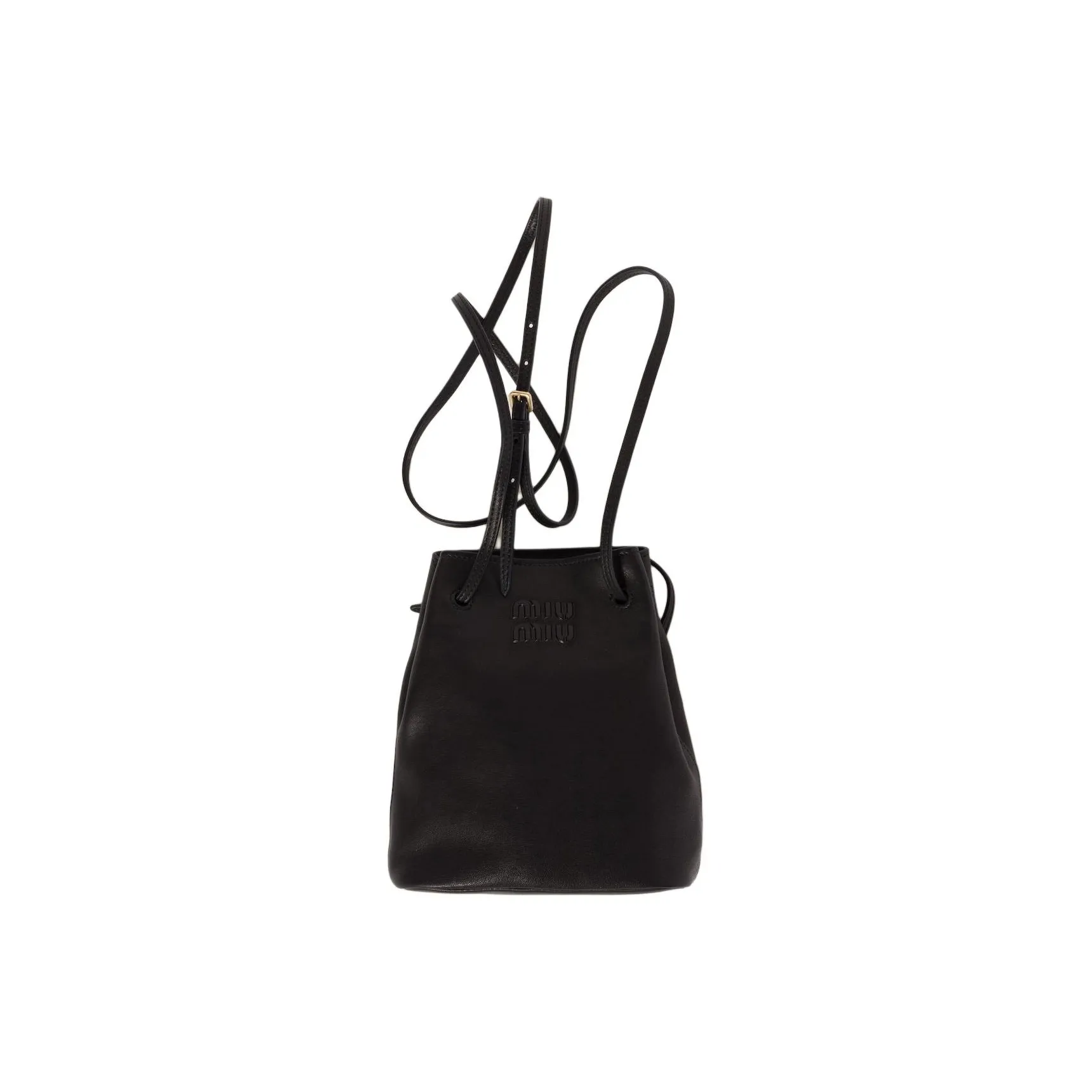 MIU MIU Leather Shoulder Bag, Crossbody Bag Mini Women's Black