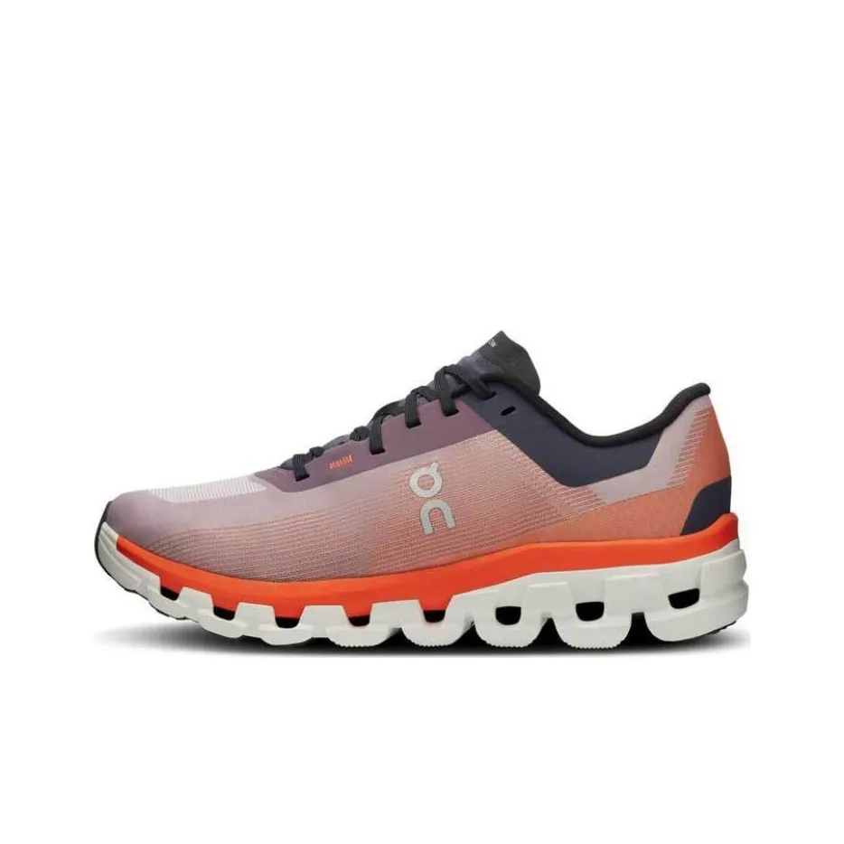 On Cloudflow Running Shoes Women's Low Top Yellow White
