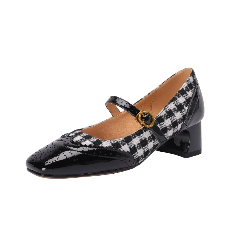 Echo yolo Грубый каблук Туфли Мэри Джейн Женские