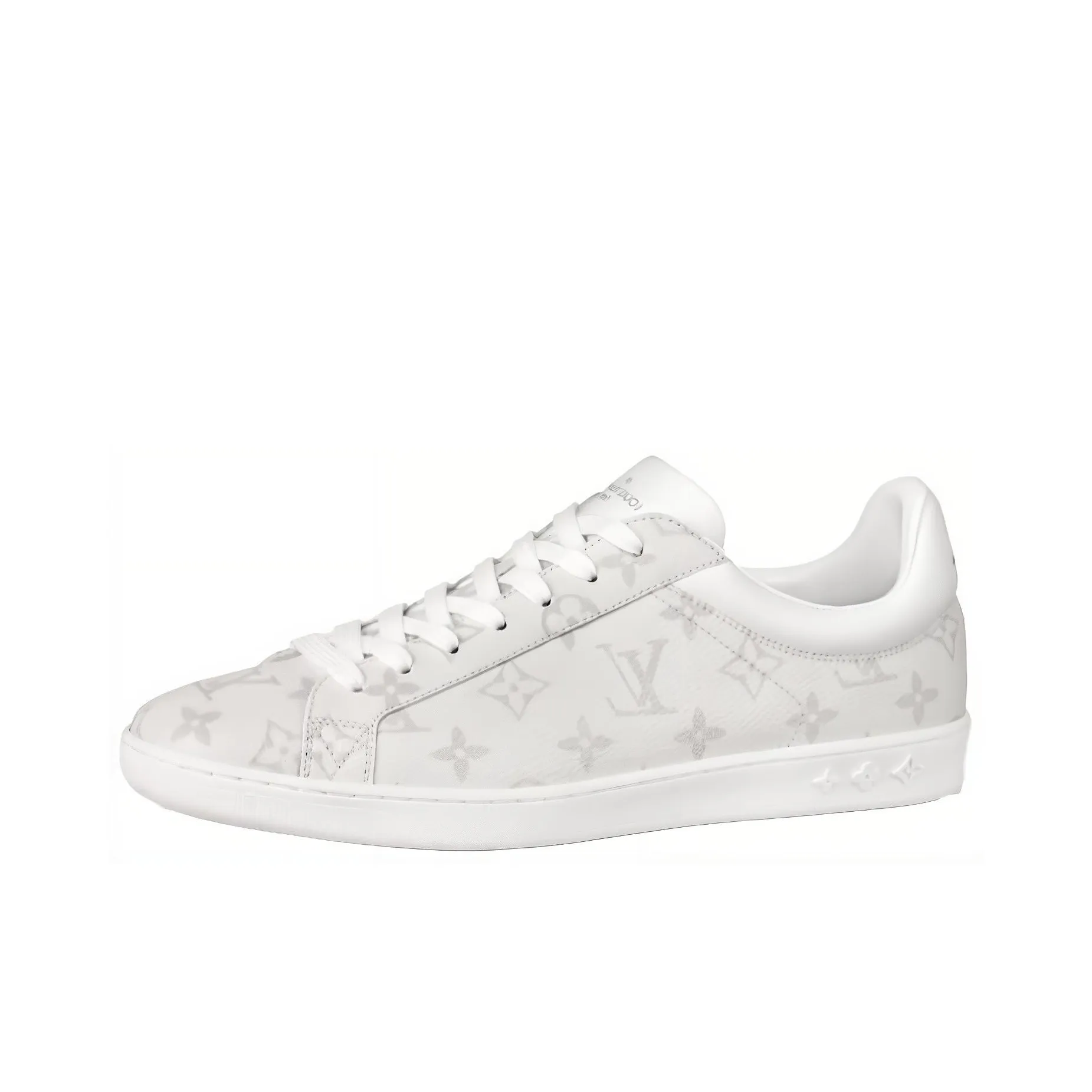 LOUIS VUITTON Luxembourg Low Top Stylish Skateboarding Shoes Men's Gray White