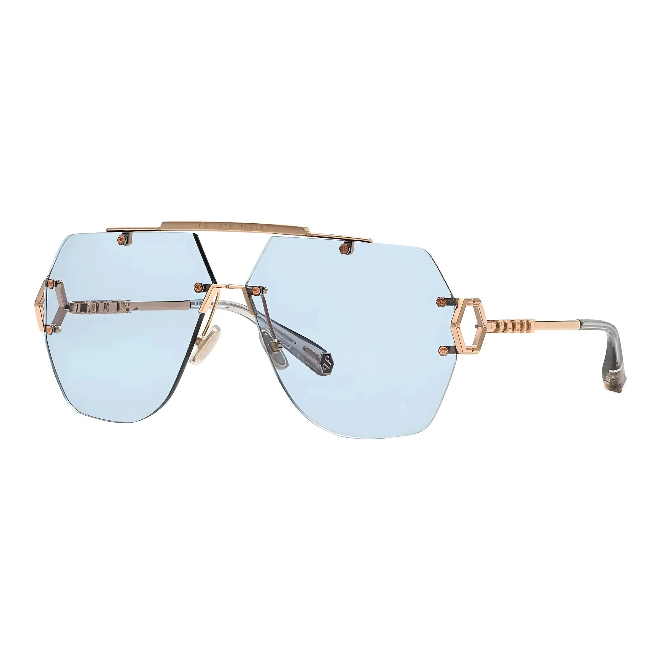 PHILIPP PLEIN Metal Aviator Sunglasses Unisex Gold