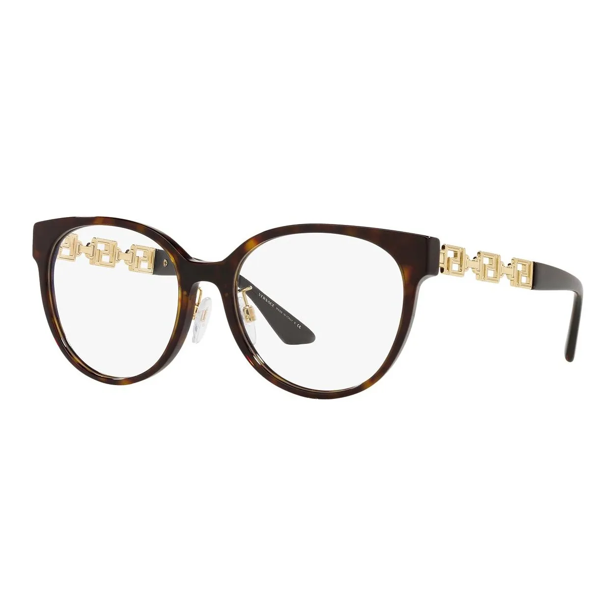 VERSACE Ацетат Металл Кошачий глаз Оправы для очков Женские Черепаховый
