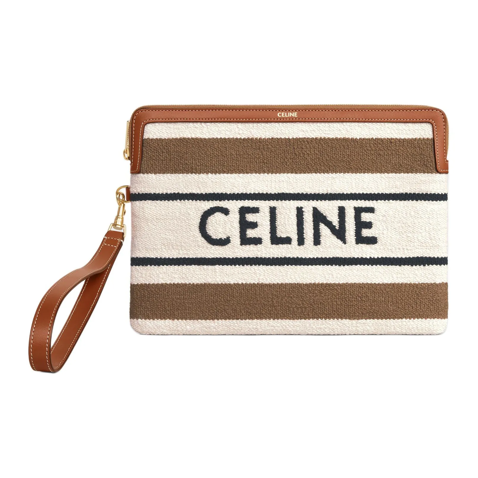 CELINE Fabric Clutch Small Size Women's Multicolor