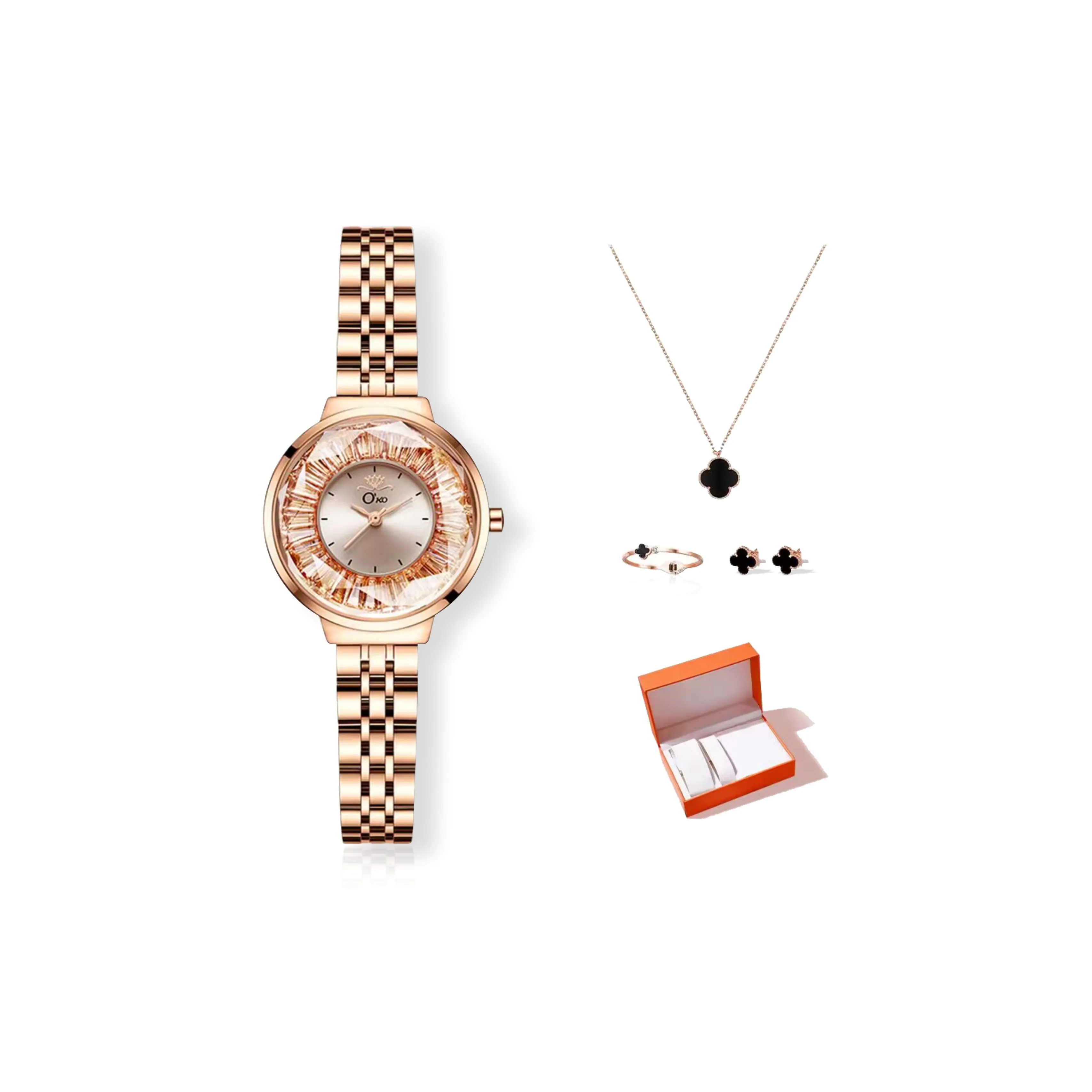 ORCO Кварцевый Movement Женские Часы 32 мм Золотые