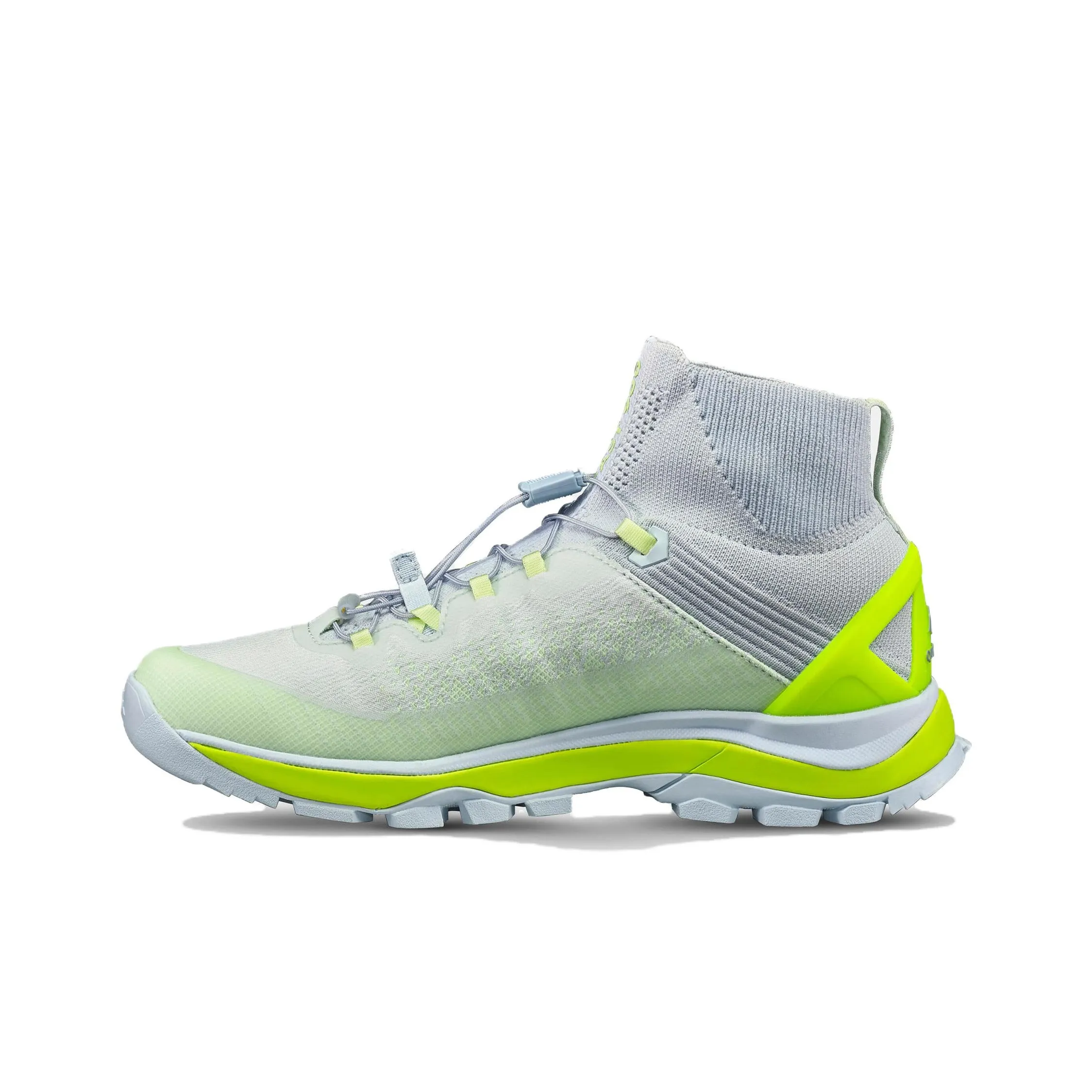 DECATHLON Shock Absorbers Slip Resistant Abrasion Resistant High Top Hiking Shoes Women's Yellow White