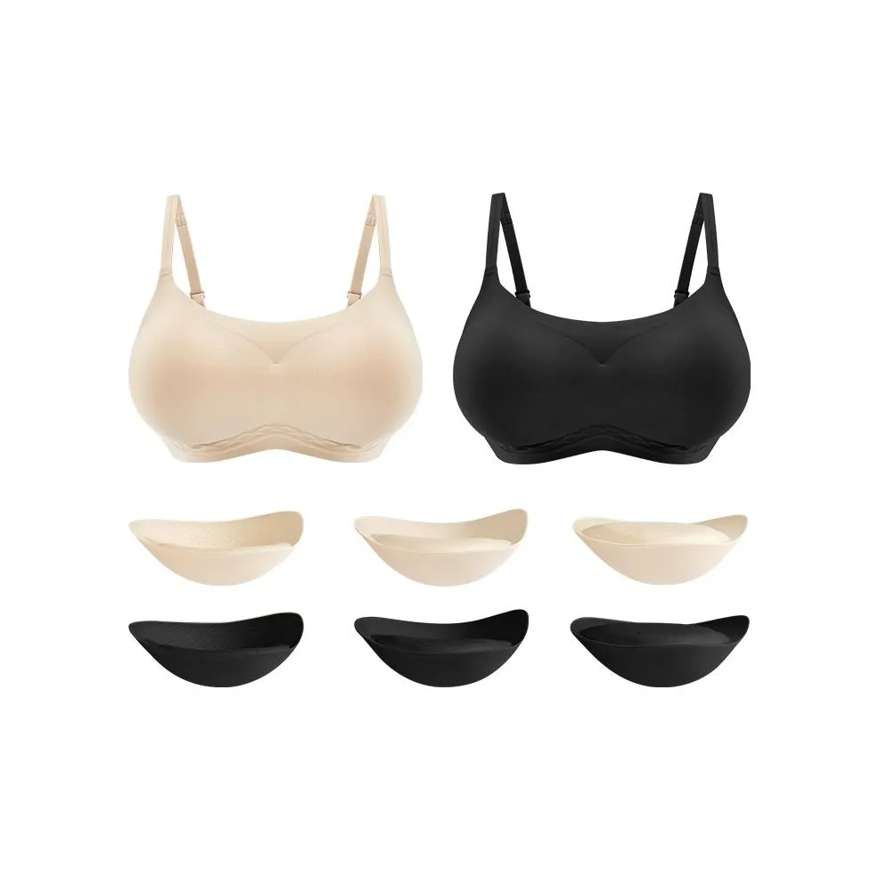 LUCKMEEY Вырез лодочкой размер бесплатно нижнее белье бюстгальтер женский набор Combo