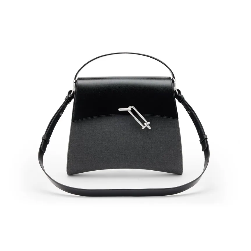 TAD FAB Cow Leather Messenger Bag One Shoulder Handbag Unisex Multicolor