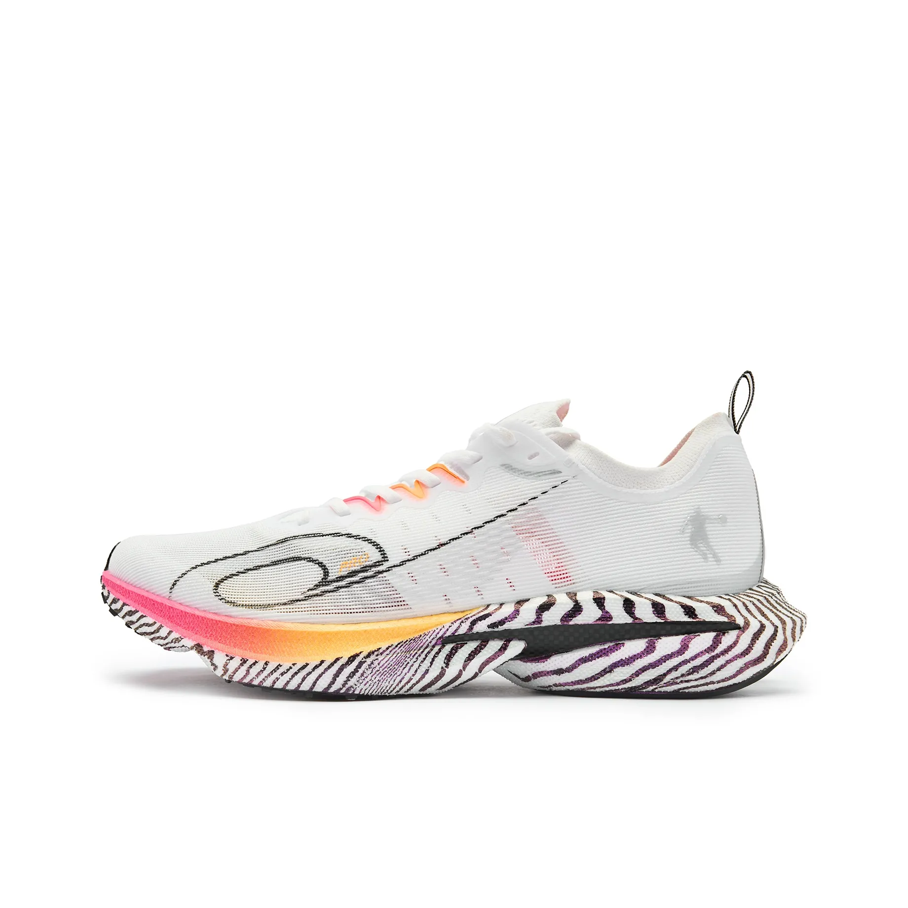 QIAODAN Feiteng PRO Беговые кроссовки Низкий верх Черный/Белый Мужской