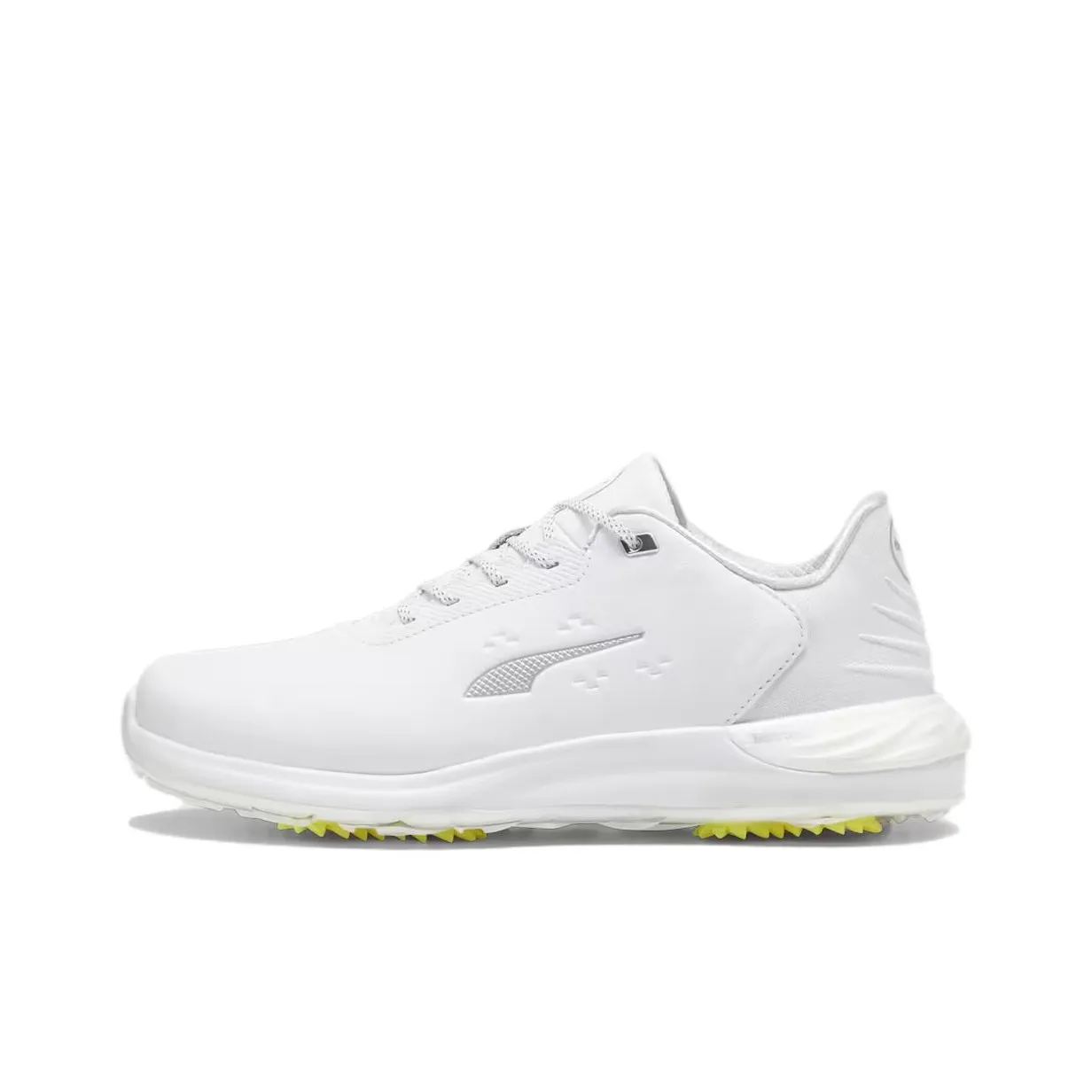 PUMA Phantomcat Cushioning, Wear Resistant Low Top Golf Shoes Men's White Yellow