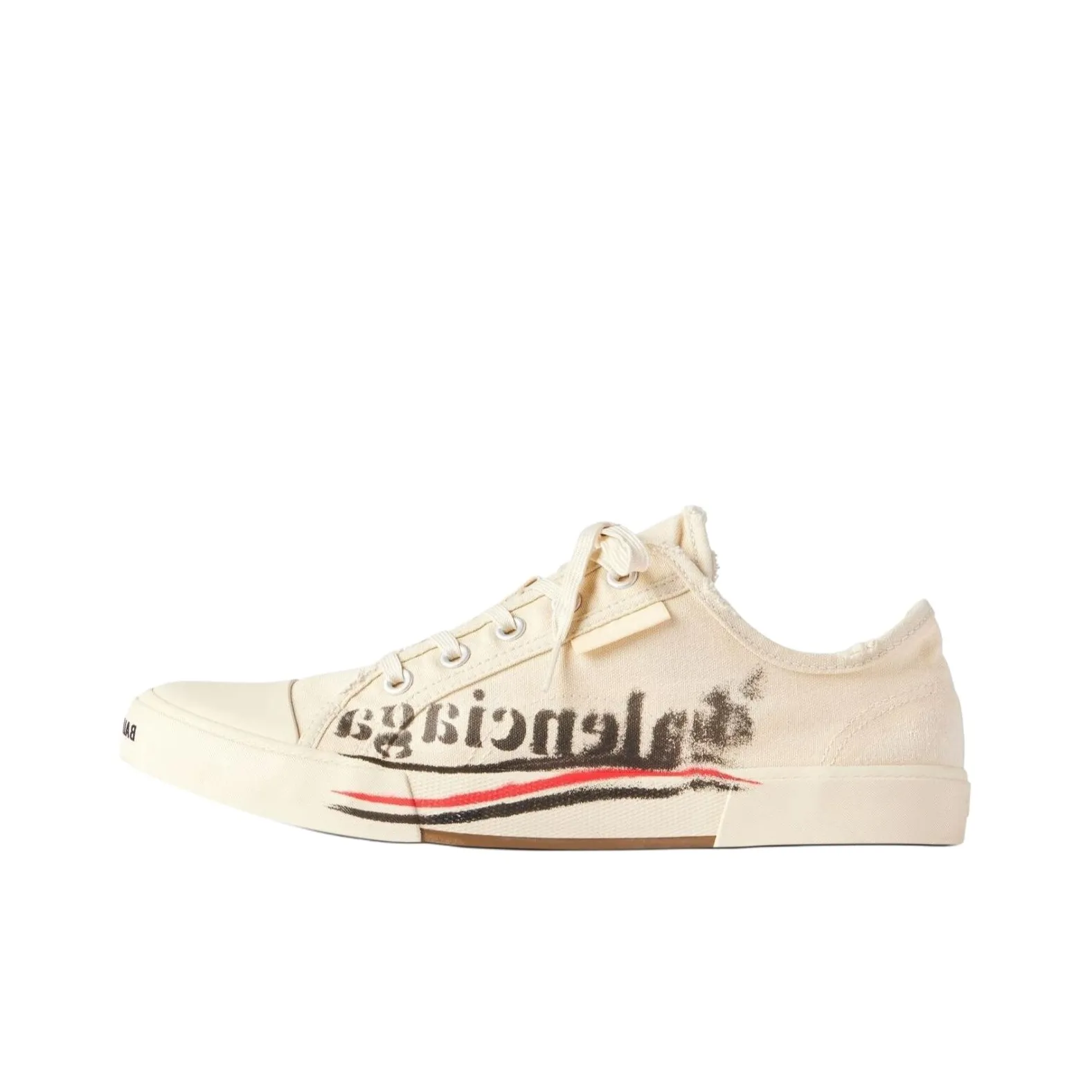 Balenciaga Paris Logo Printed Lace Up Sneakers