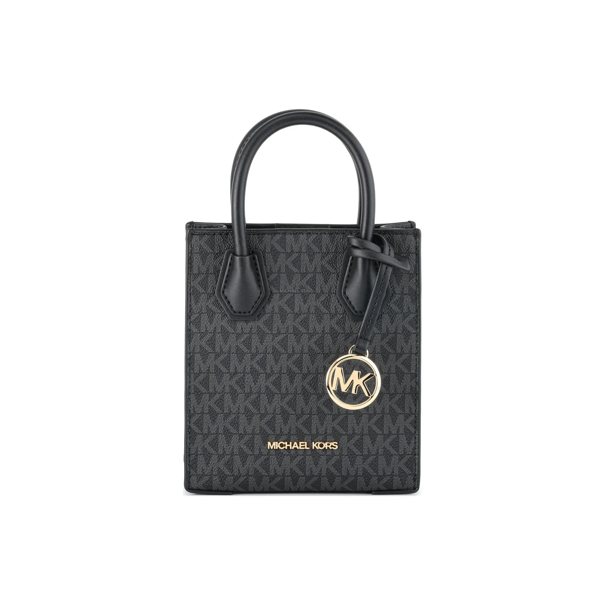 MICHAEL KORS Mercer Leather Tote Bag, Shopping Bag, Shoulder Bag, Handbag Extra Small Women's Black