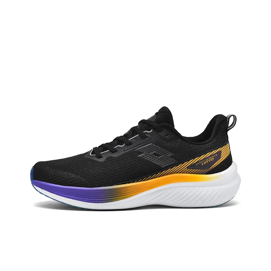 LOTTO Frozen PRO Wear Resistant Low Top Supercritical Foam Carbon Plate Running Shoes Men's Black