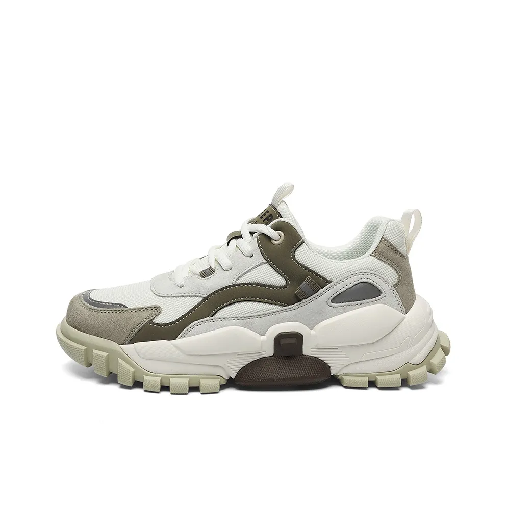 JEEP SPIRIT Повседневная Мужская Обувь Низкий Топ Тяжелая Подошва Мужская Светло-Песочный