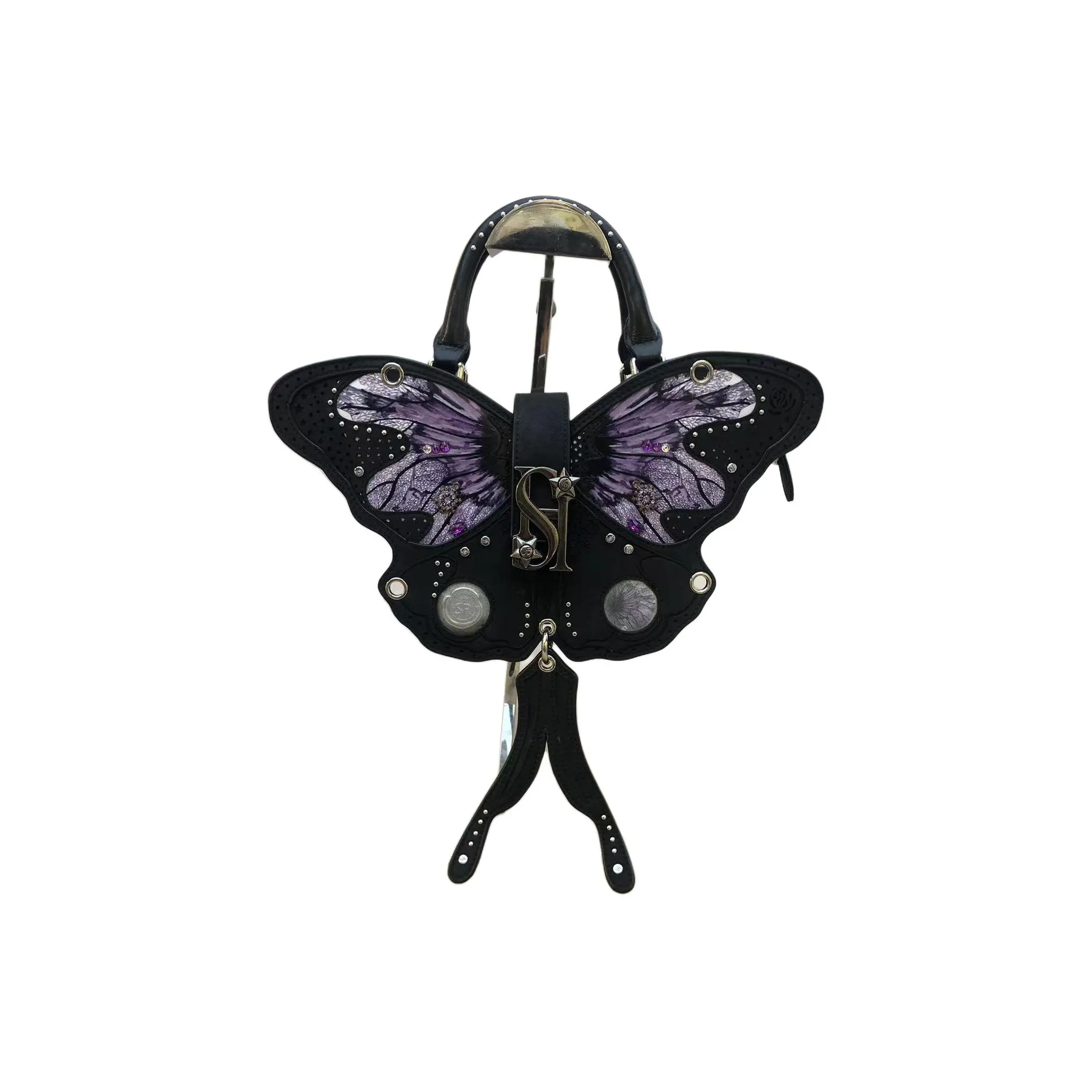 Anthracene Сумка через плечо из микрофибры сумка на плечо женская черная и фиолетовая