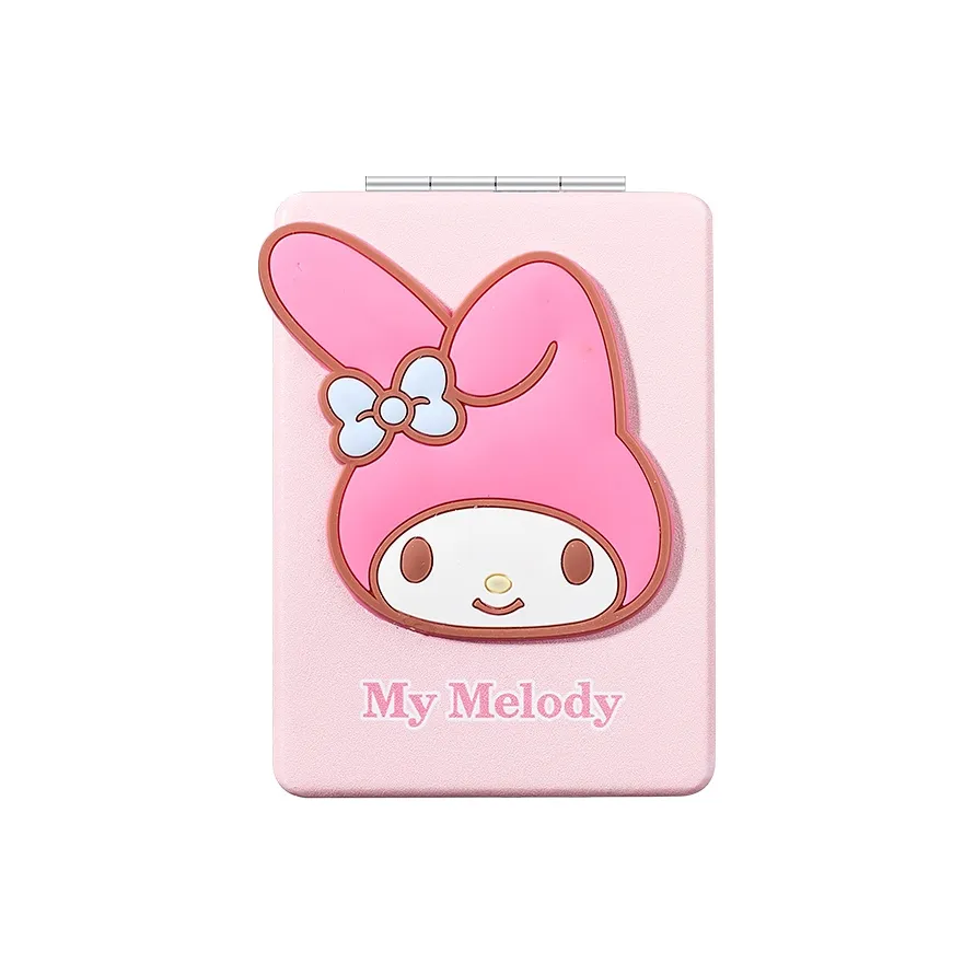 ALL SERIES x Sanrio Скандинавский стиль Практичный 3D-эффект Двойная сторона Зеркало ПУ (полиуретан) Инструменты для макияжа Складное Зеркало